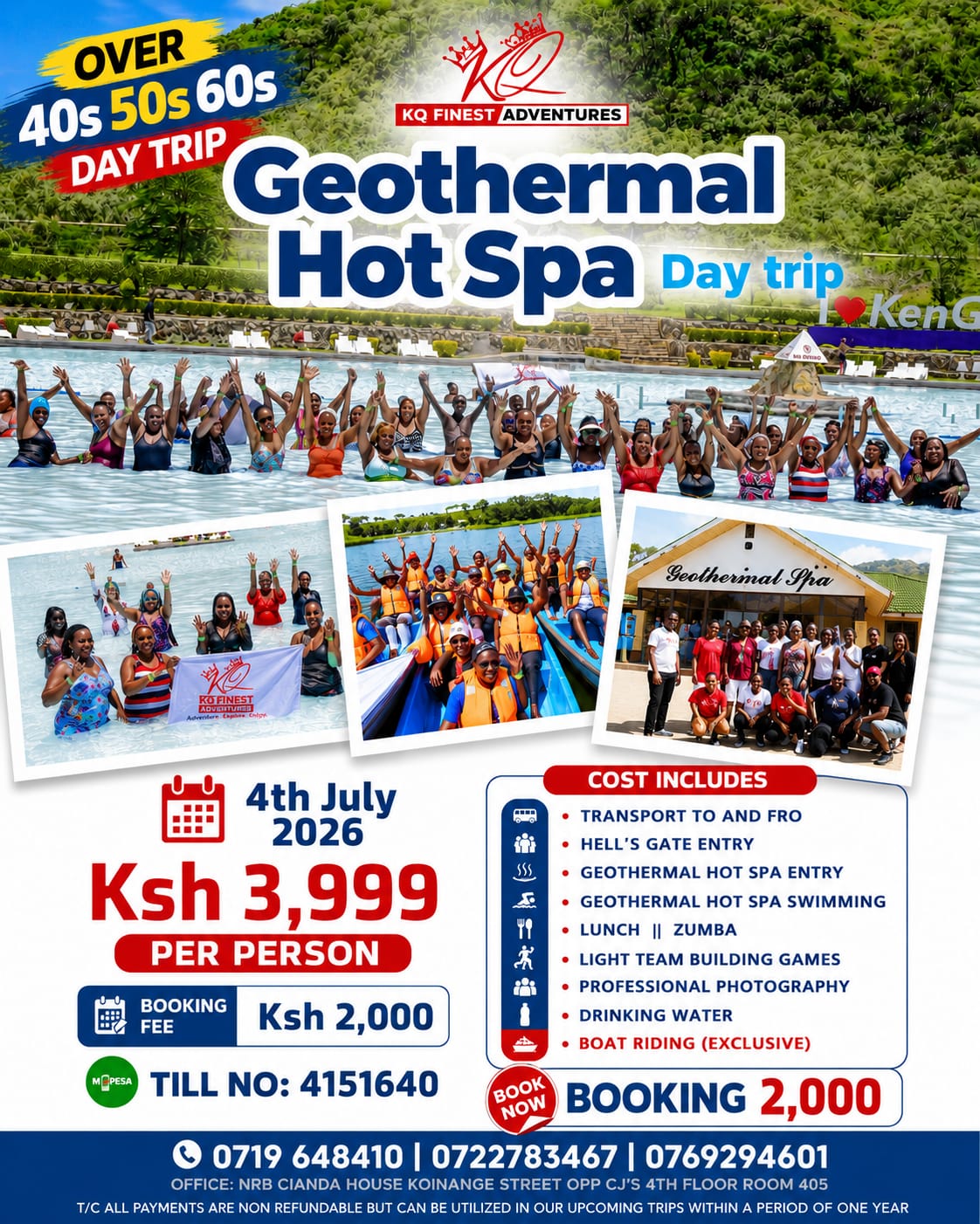 Over 40s Geothermal Day Trip poster