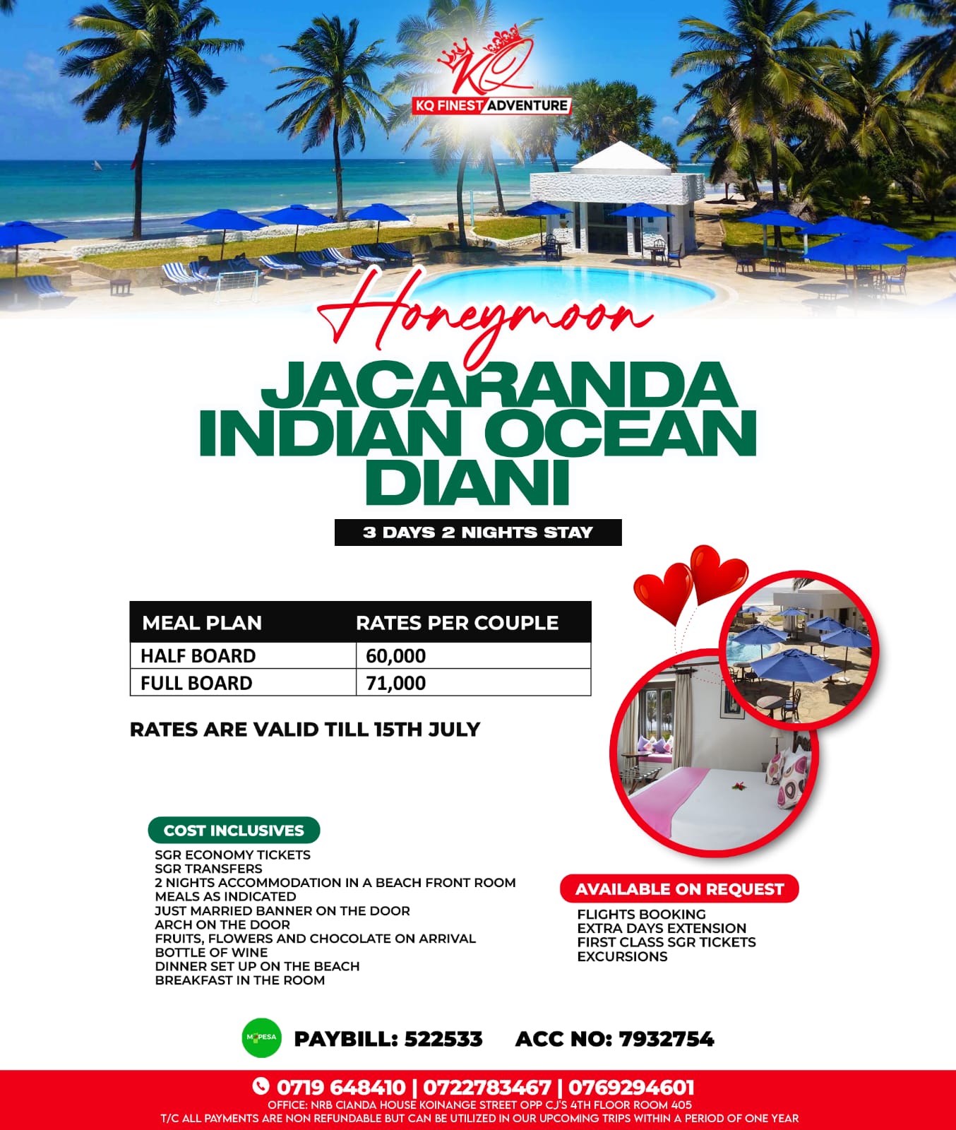 Honeymoon - Jacaranda  Indian Ocean poster