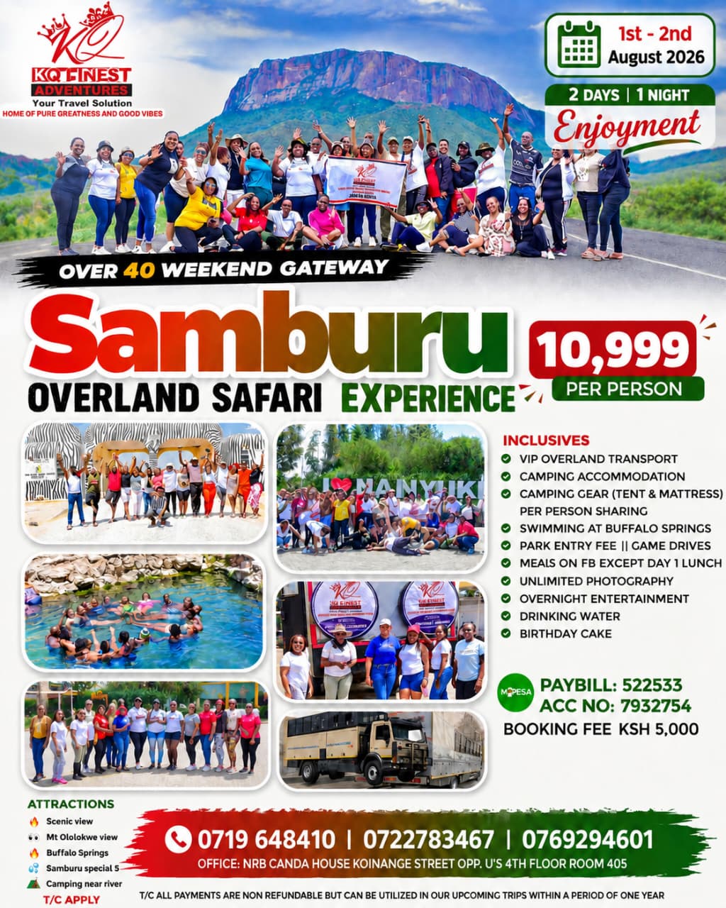 Over 40s Samburu Overland Experience poster