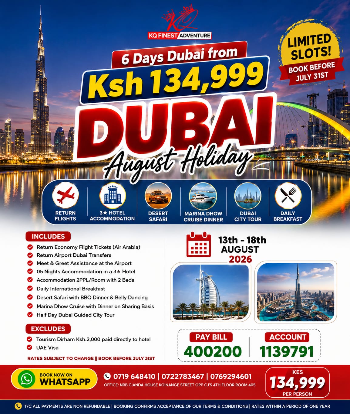 Dubai August Holiday poster